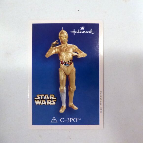 NEW 2003 HALLMARK STAR WARS C-3PO DROID HOLIDAY CHRISTMAS ORNAMENT - Picture 8 of 12